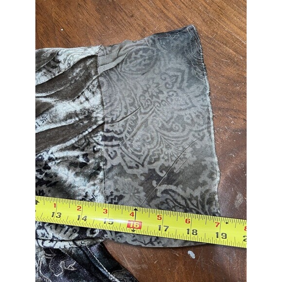 One World Velvet Tunic Top Womens 1X Sequins Festival Whimsigoth Brown - Picture 9 of 14